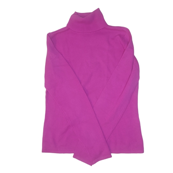 Casual Corner Sweaters - Casual Corner Cashmere Hot Pink Turtleneck Sweater EUC Size XS